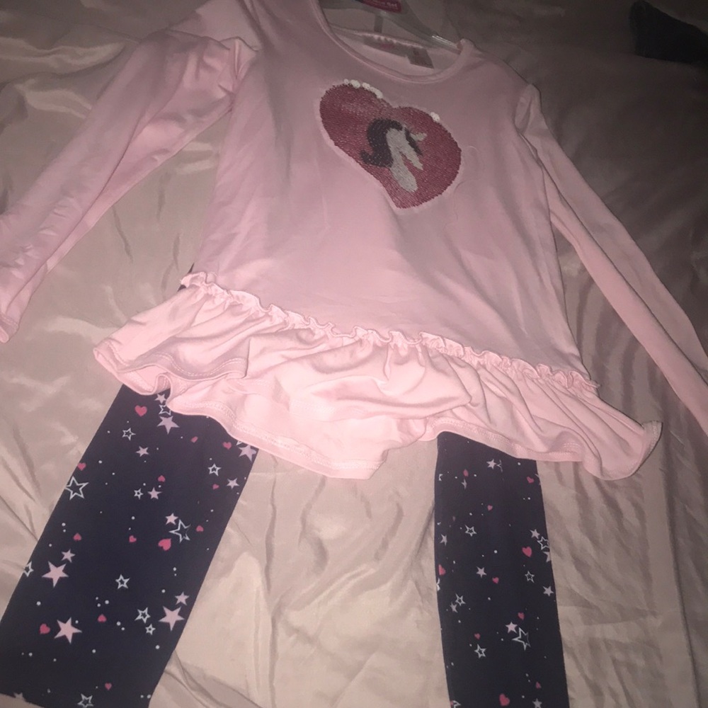 Kids flip sequin set